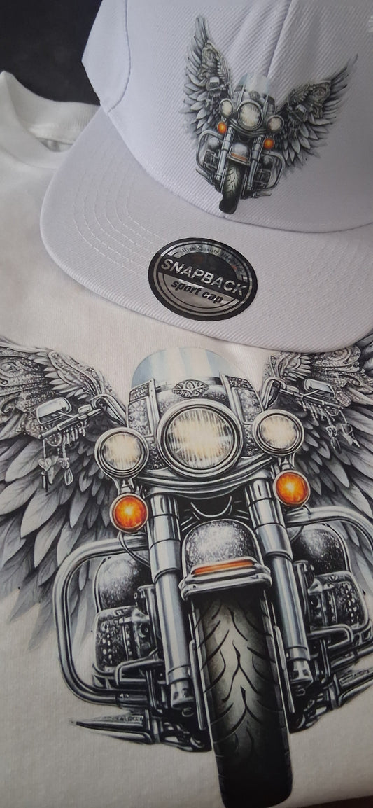 Men's white Angled Wings Shirt Set