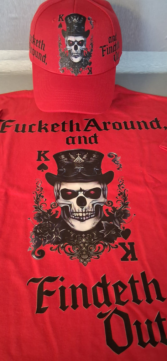 Men Red Tee-Shirt with Matching Cap.