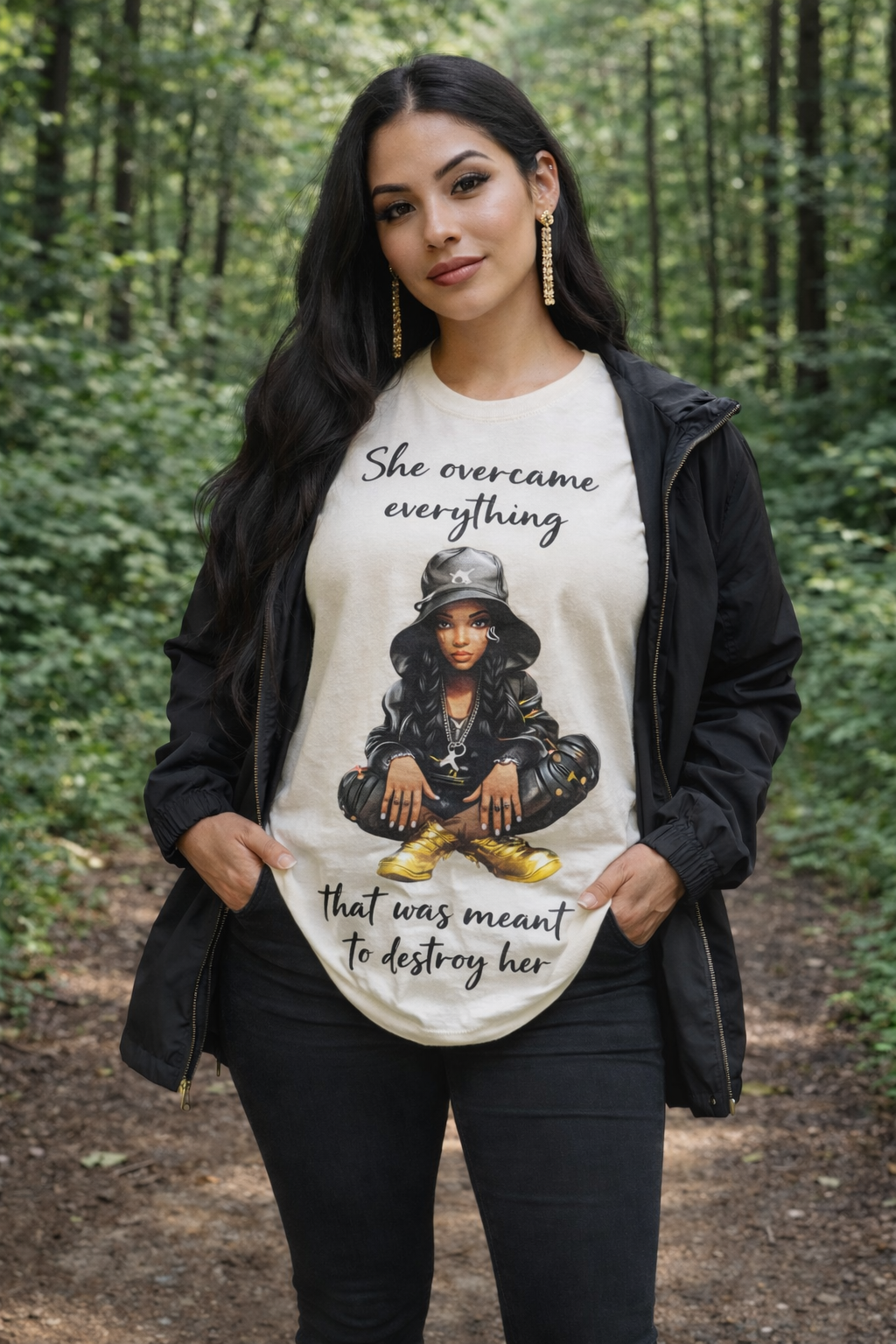 She Overcame cotton Tee