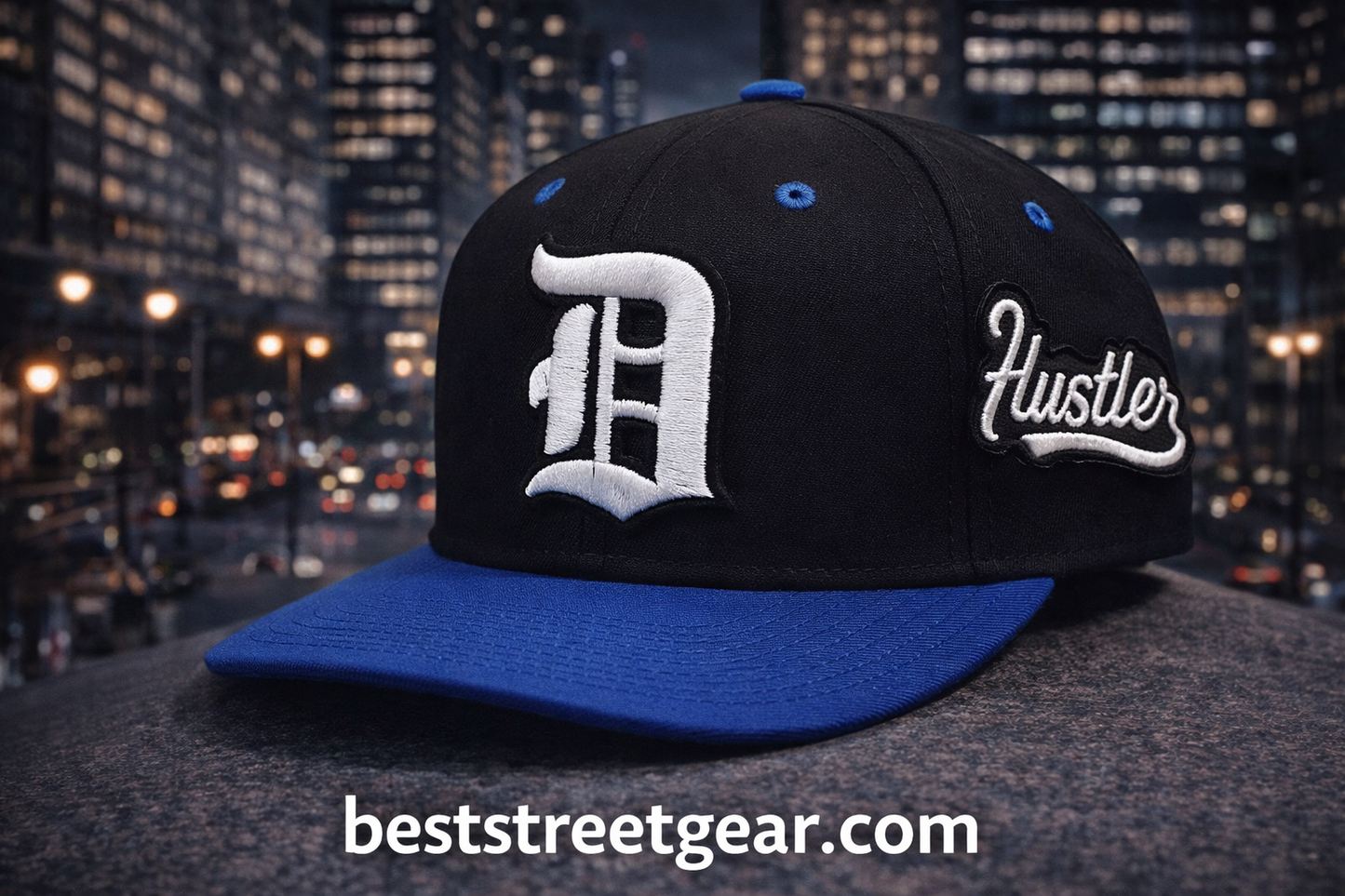 Blue and Black D-Hustler snapback cap