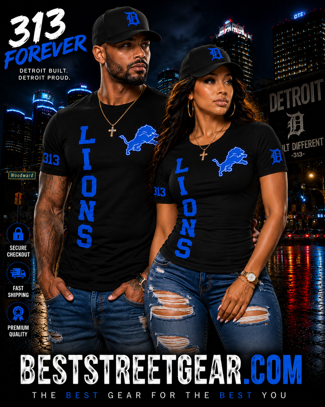 Lions Black and Blue