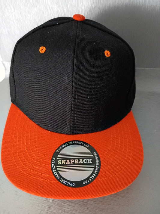Black and Orange Snapback